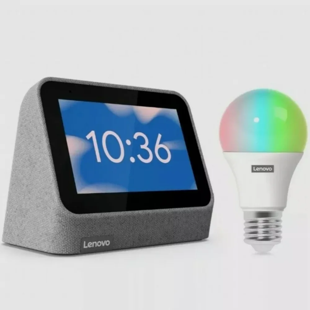 Lenovo Smart Clock2 with Smart Bulb NWT - Picture 10 of 10